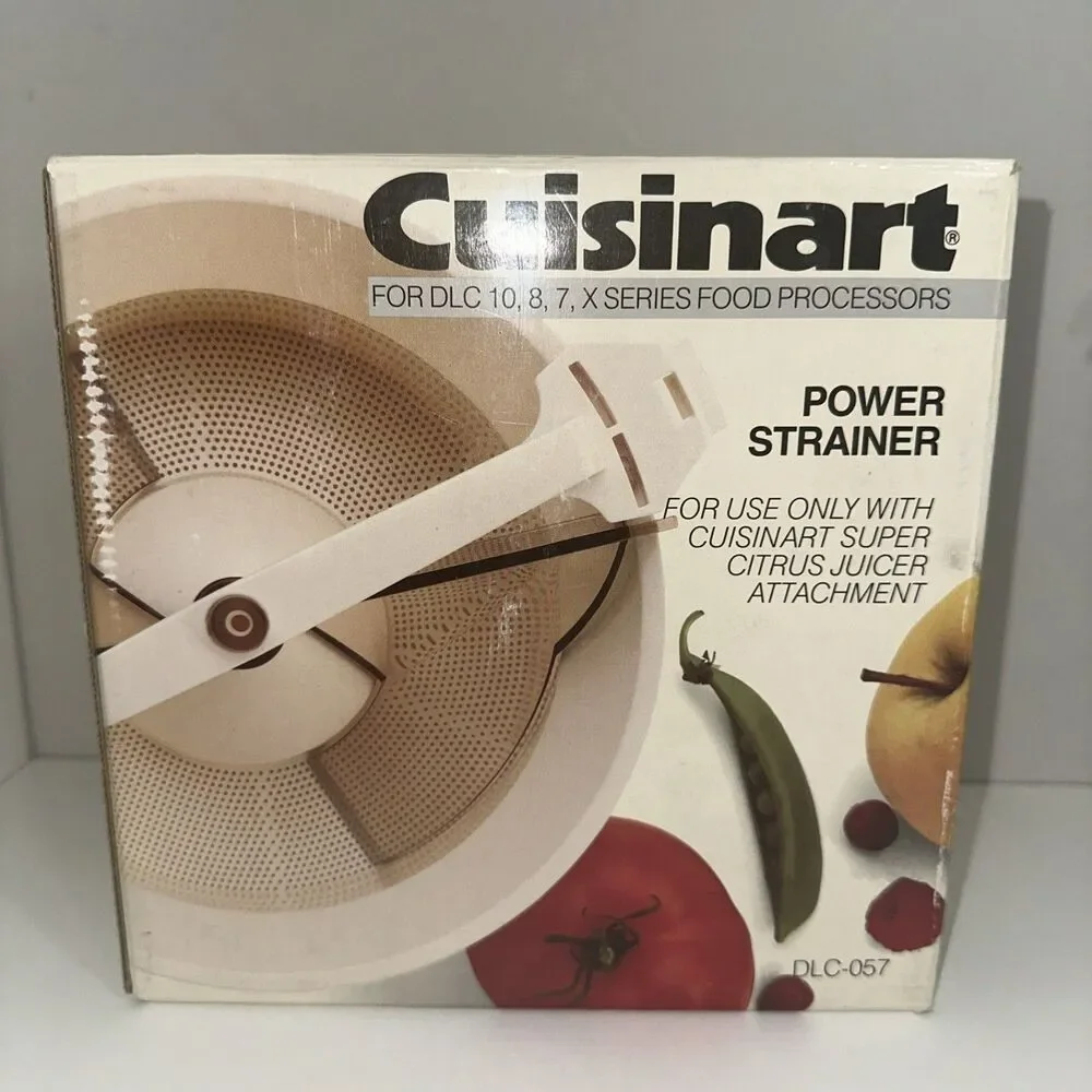 Cuisinart Power Strainer DLC-057 Attachment Super Citrus Juicer DLC-7 8 10 X Box